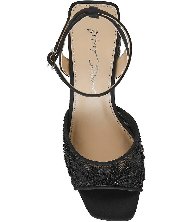 Blue by Betsey Johnson Junie Beaded Platform Dress Sandals