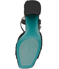 Blue by Betsey Johnson Junie Beaded Platform Dress Sandals