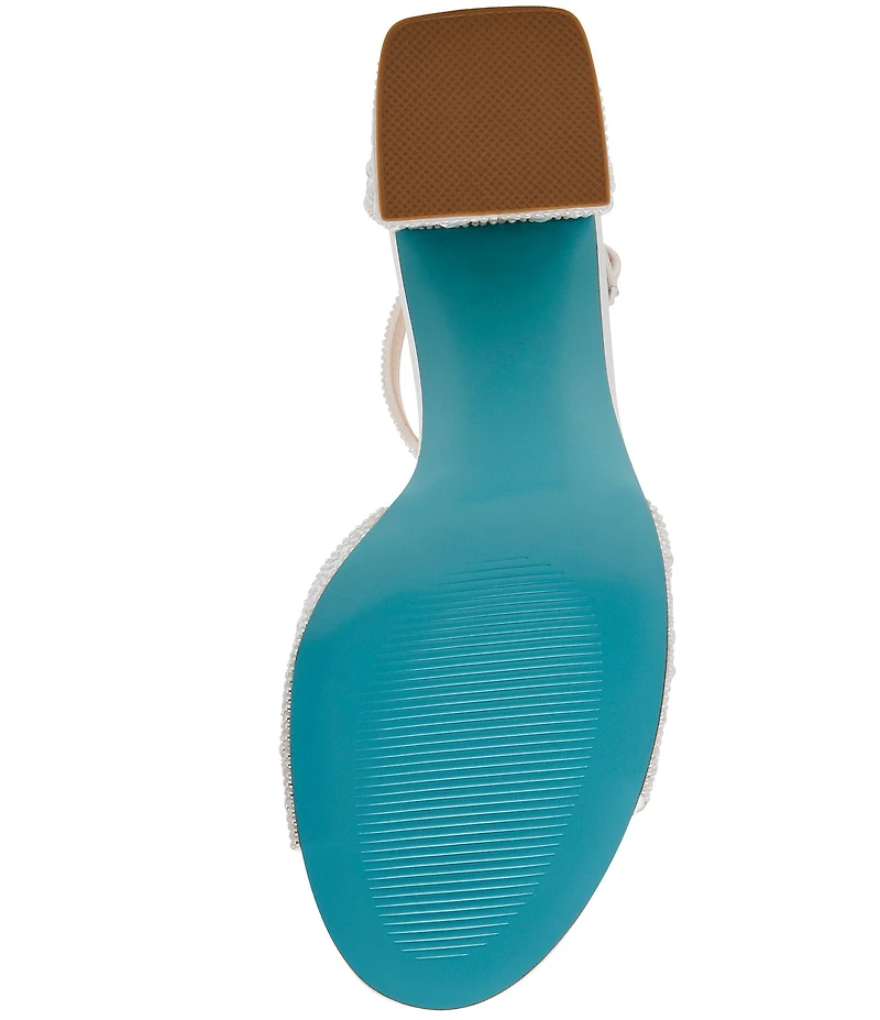 Blue by Betsey Johnson Kami Pearl Ankle Strap Dress Sandals