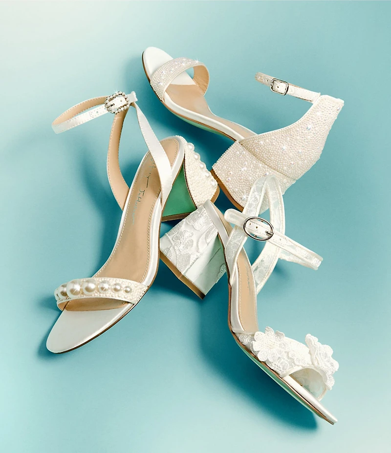 Blue by Betsey Johnson Kami Pearl Ankle Strap Dress Sandals