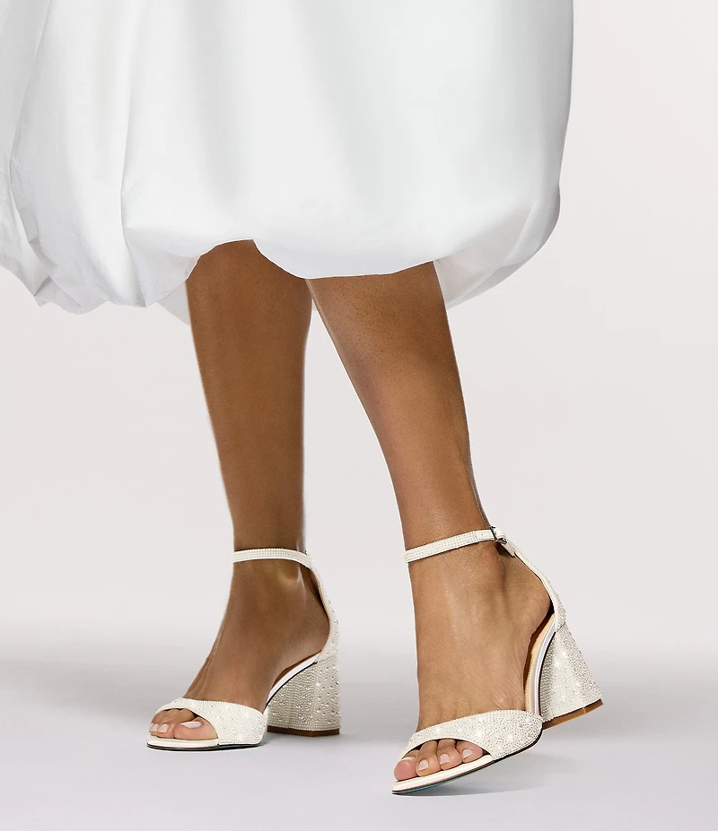 Blue by Betsey Johnson Kami Pearl Ankle Strap Dress Sandals
