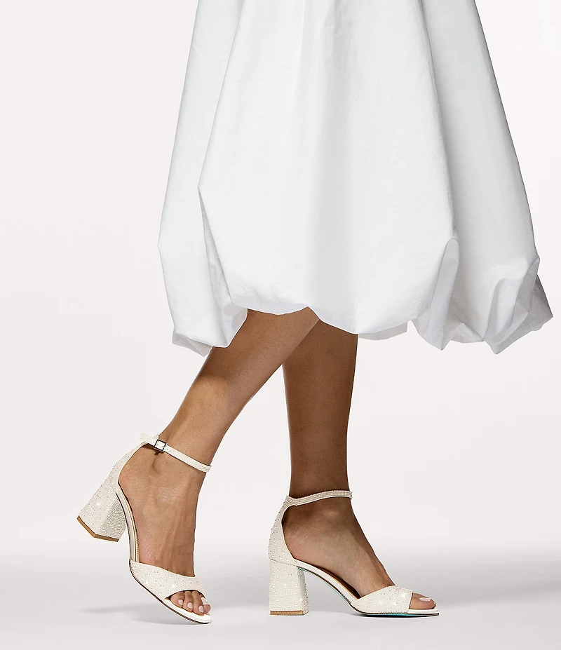 Blue by Betsey Johnson Kami Pearl Ankle Strap Dress Sandals