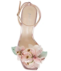 Blue by Betsey Johnson Kasie Beaded Floral Pearl Heel Dress Sandals