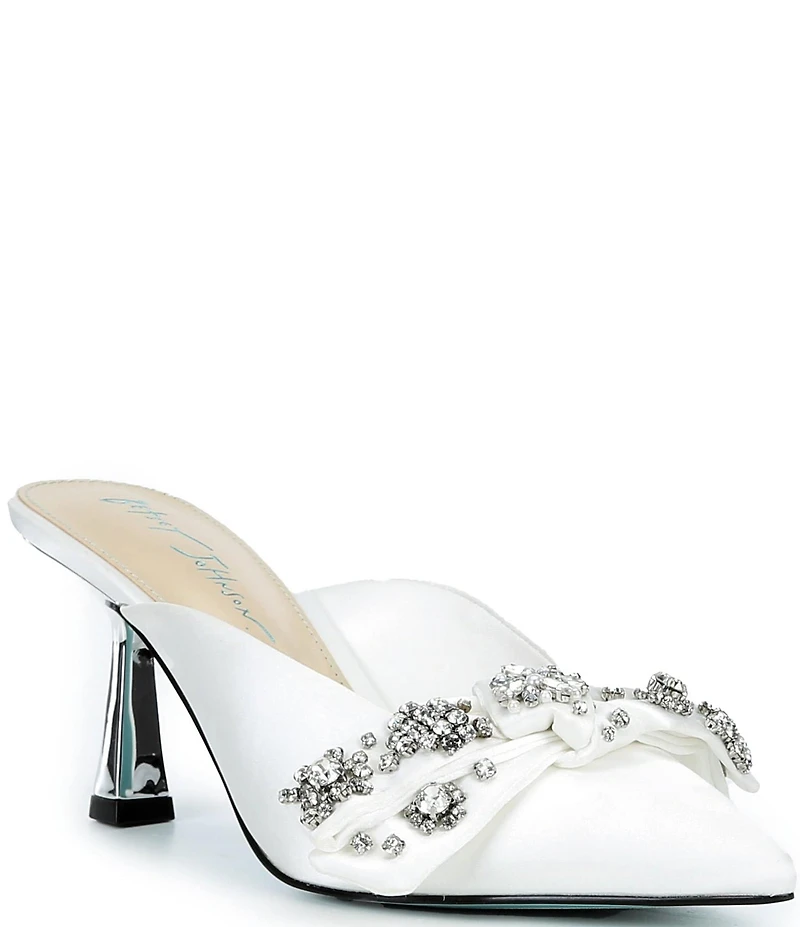 Blue by Betsey Johnson Kena Embellished Bow Dress Mules