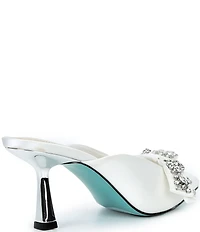 Blue by Betsey Johnson Kena Embellished Bow Dress Mules