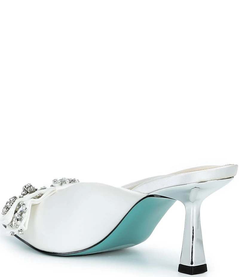 Blue by Betsey Johnson Kena Embellished Bow Dress Mules