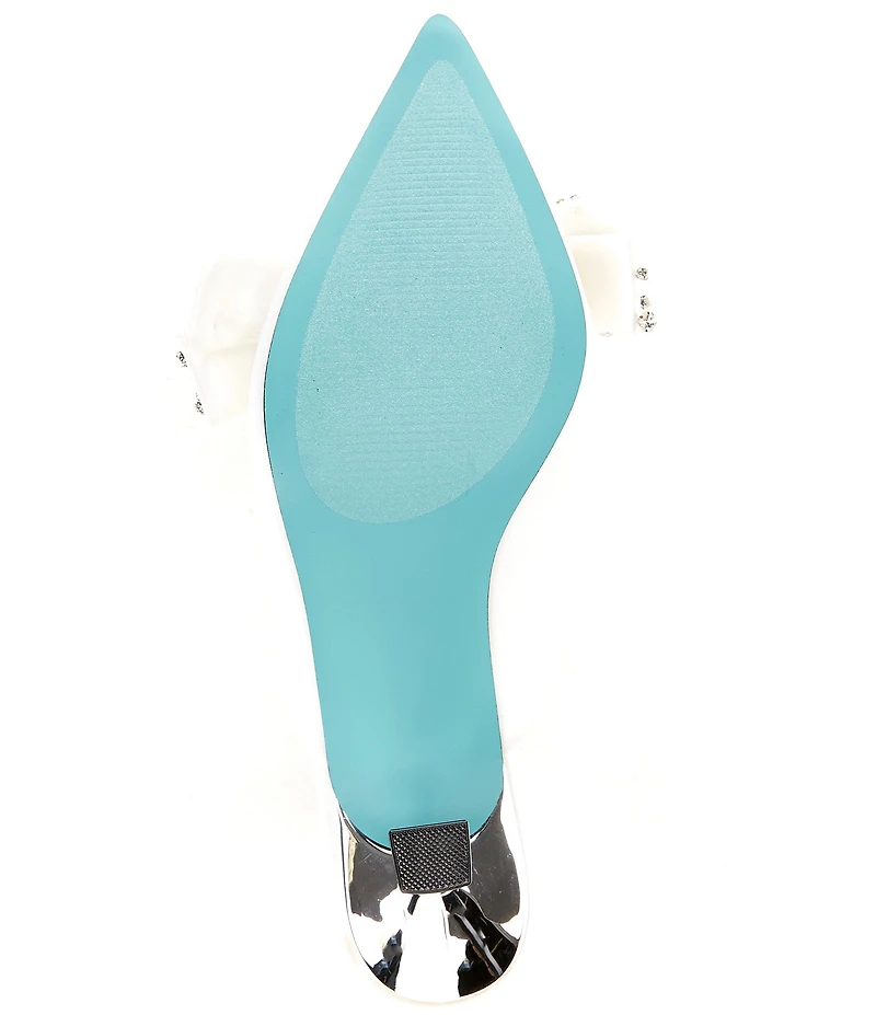 Blue by Betsey Johnson Kena Embellished Bow Dress Mules