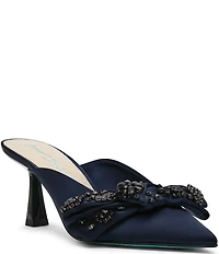 Blue by Betsey Johnson Kena Embellished Bow Dress Mules