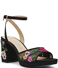 Blue by Betsey Johnson Kenni Floral Applique Platform Dress Sandals