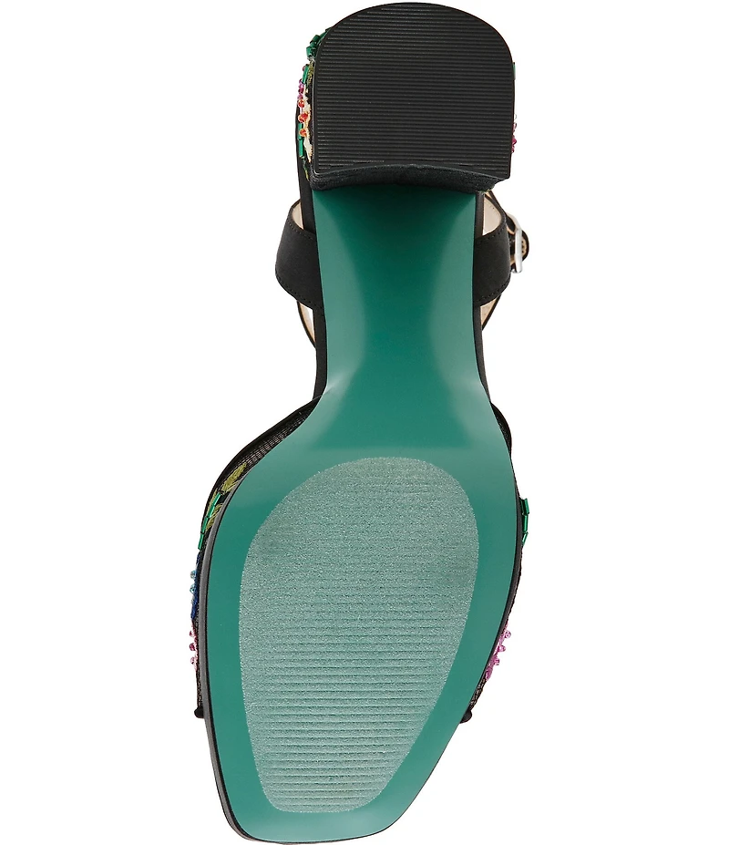 Blue by Betsey Johnson Kenni Floral Applique Platform Dress Sandals