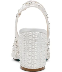 Blue by Betsey Johnson Kit Sequin Beaded Slingback Pumps