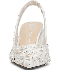 Blue by Betsey Johnson Kit Sequin Beaded Slingback Pumps