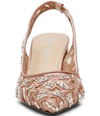 Blue by Betsey Johnson Kit Sequin Beaded Slingback Pumps