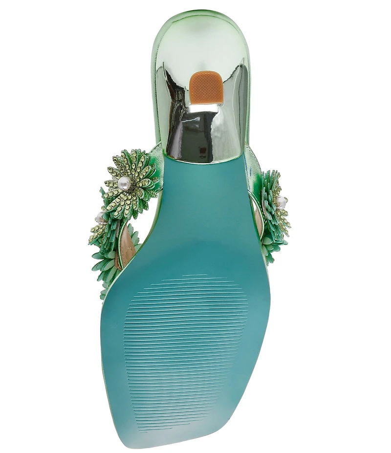 Blue by Betsey Johnson Lesli Kitten Heel Thong Dress Sandals