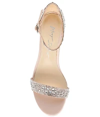 Blue by Betsey Johnson Mari Rhinestone Block Heel Dress Sandals