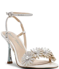 Blue by Betsey Johnson Mylee Pearl and Rhinestone Embellished Dress Sandals