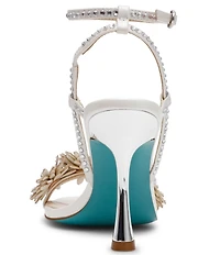 Blue by Betsey Johnson Mylee Pearl and Rhinestone Embellished Dress Sandals