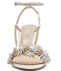 Blue by Betsey Johnson Mylee Pearl and Rhinestone Embellished Dress Sandals