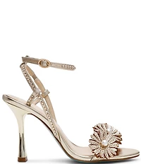 Blue by Betsey Johnson Mylee Pearl and Rhinestone Embellished Dress Sandals