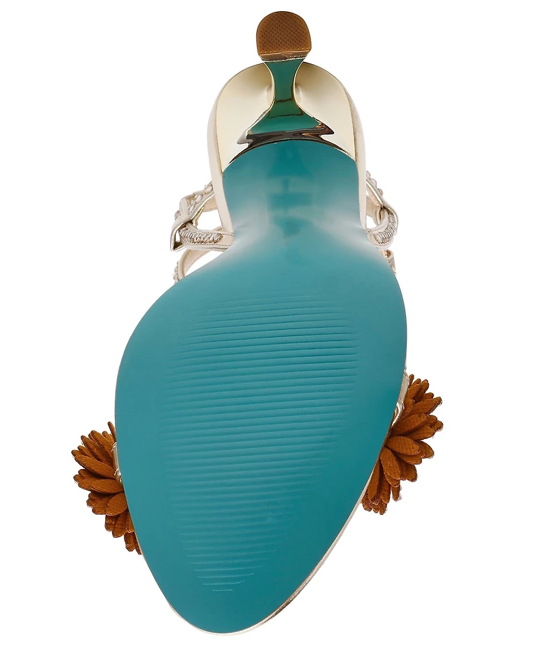 Blue by Betsey Johnson Mylee Pearl and Rhinestone Embellished Dress Sandals