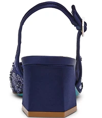Blue by Betsey Johnson Myron Embellished Slingback Pumps