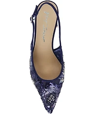 Blue by Betsey Johnson Myron Embellished Slingback Pumps