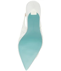 Blue by Betsey Johnson Nikki Mesh Flower Beaded Slingback Pumps