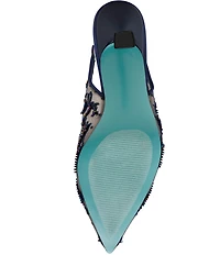 Blue by Betsey Johnson Nikki Mesh Flower Beaded Slingback Pumps