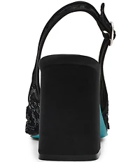Blue by Betsey Johnson Ninah Mesh Embellished Slingback Pumps