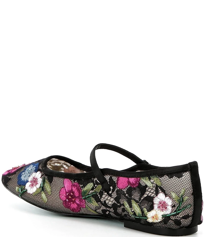 Blue by Betsey Johnson Nova Embroidered Mary Jane Flats