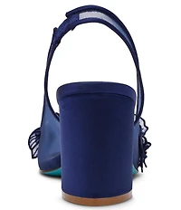 Blue by Betsey Johnson Petra Flower Ornament Slingback Pumps