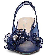 Blue by Betsey Johnson Petra Flower Ornament Slingback Pumps