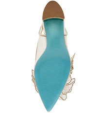 Blue by Betsey Johnson Petra Flower Ornament Slingback Pumps