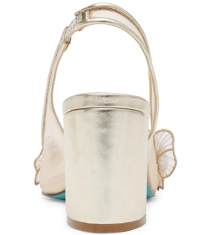 Blue by Betsey Johnson Petra Flower Ornament Slingback Pumps