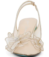 Blue by Betsey Johnson Petra Flower Ornament Slingback Pumps