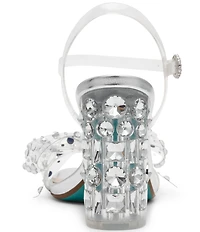 Blue by Betsey Johnson Pratt Clear Bow Embellished Dress Sandals
