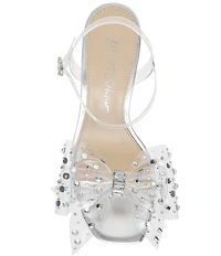 Blue by Betsey Johnson Pratt Clear Bow Embellished Dress Sandals