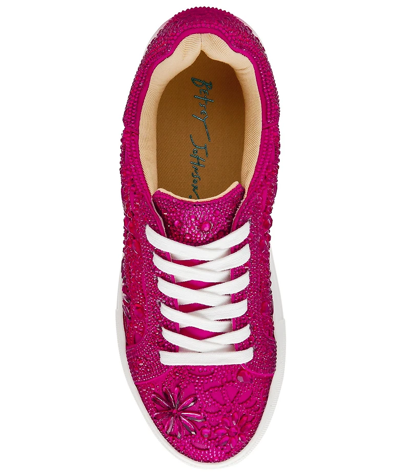Blue by Betsey Johnson Reily Rhinestone Platform Sneakers