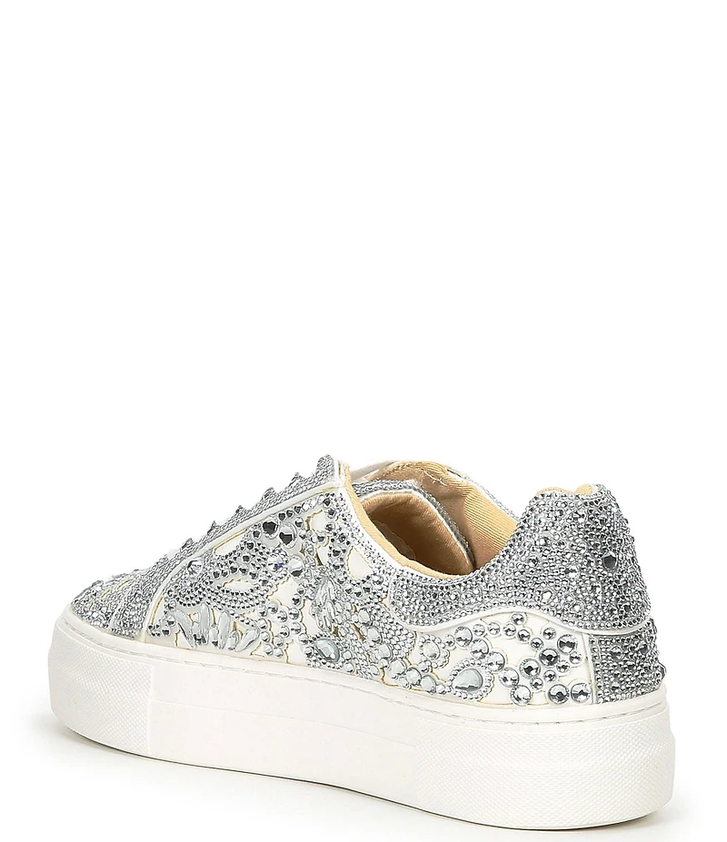Blue by Betsey Johnson Reily Rhinestone Platform Sneakers