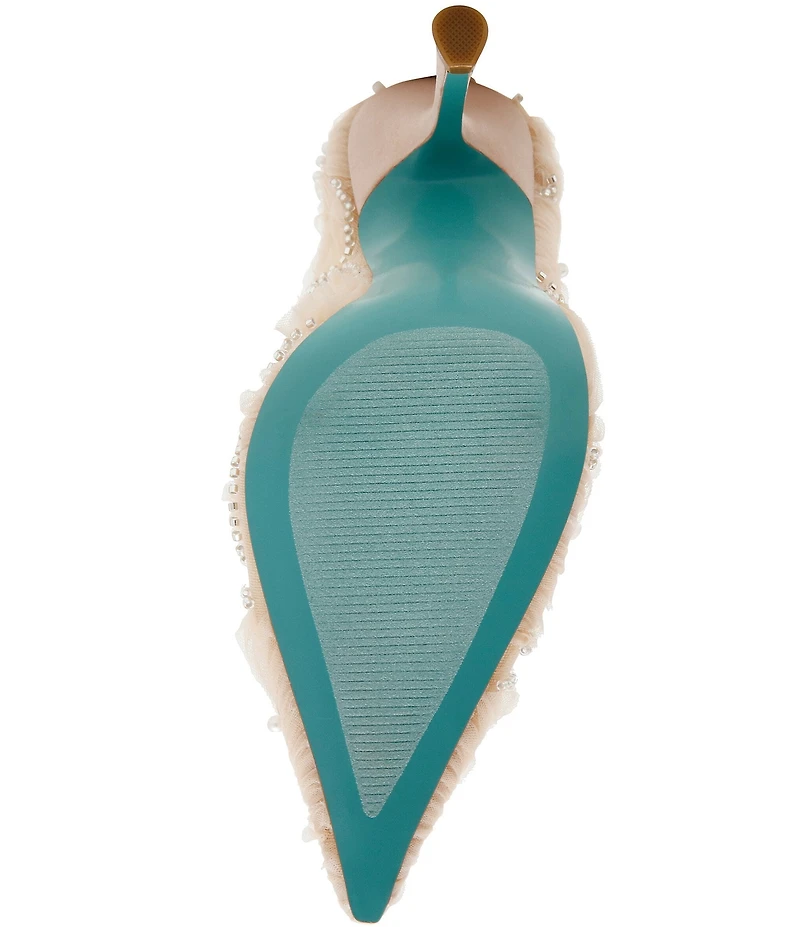 Blue by Betsey Johnson Roxie Mesh Pearl Embellished Stiletto Pumps