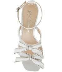 Blue by Betsey Johnson Sammy Bow Embellished Pearl Heel Dress Sandals