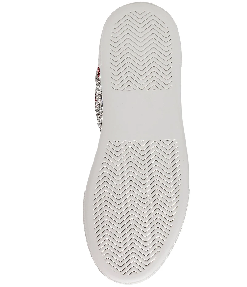 Blue by Betsey Johnson Sidny American Stars Print Rhinestone Platform Sneakers