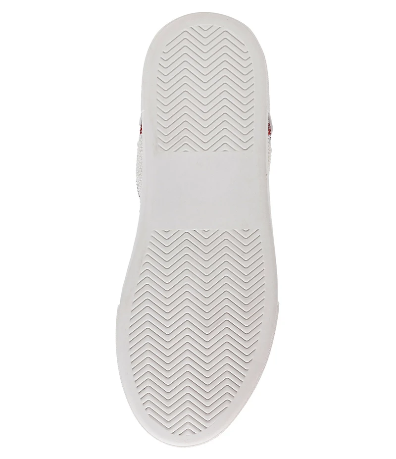 Blue by Betsey Johnson Sidny Baseball Print Rhinestone & Pearl Platform Sneakers