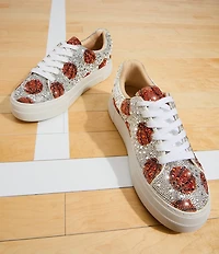 Blue by Betsey Johnson Sidny Basketball Print Rhinestone Platform Sneakers