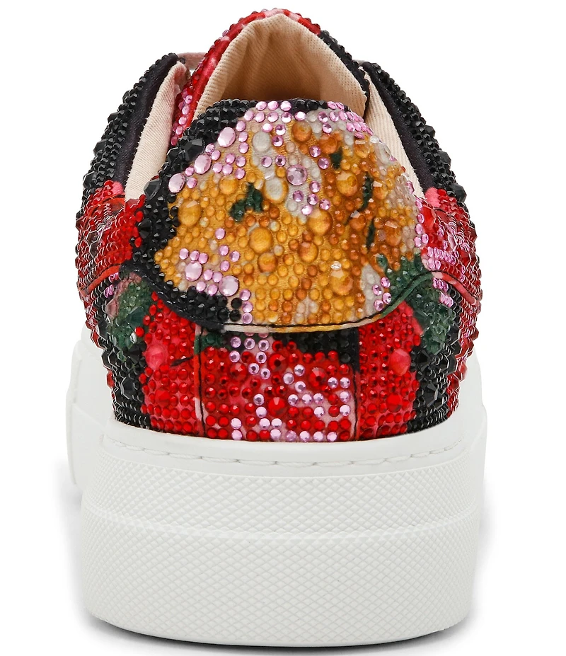 Blue by Betsey Johnson Sidny Floral Rhinestone Platform Sneakers
