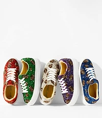 Blue by Betsey Johnson Sidny Football Print Rhinestone Platform Sneakers