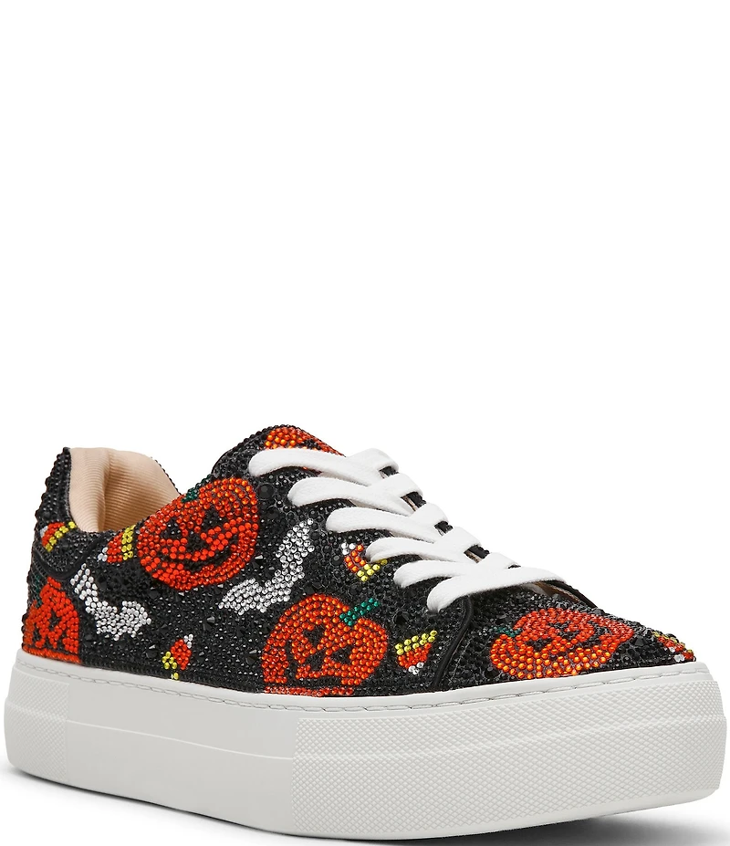 Blue by Betsey Johnson Sidny Halloween Print Rhinestone Platform Sneakers