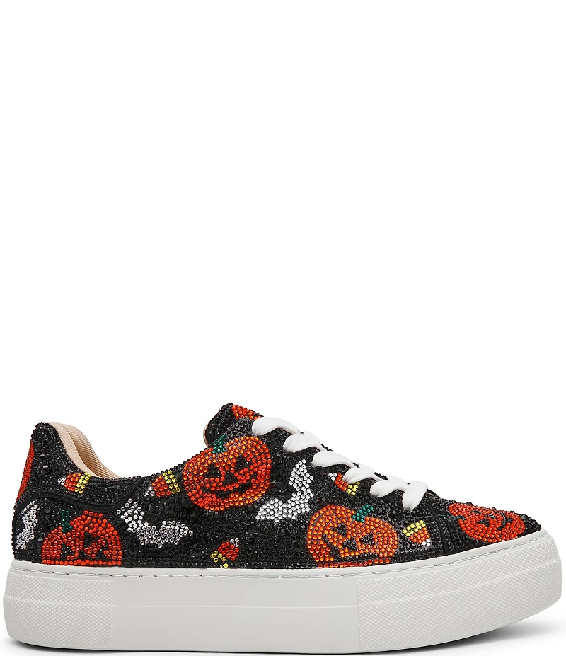 Blue by Betsey Johnson Sidny Halloween Print Rhinestone Platform Sneakers