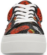 Blue by Betsey Johnson Sidny Halloween Print Rhinestone Platform Sneakers