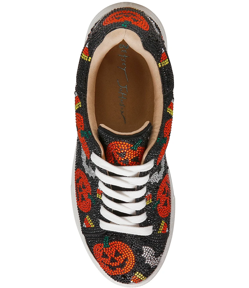 Blue by Betsey Johnson Sidny Halloween Print Rhinestone Platform Sneakers